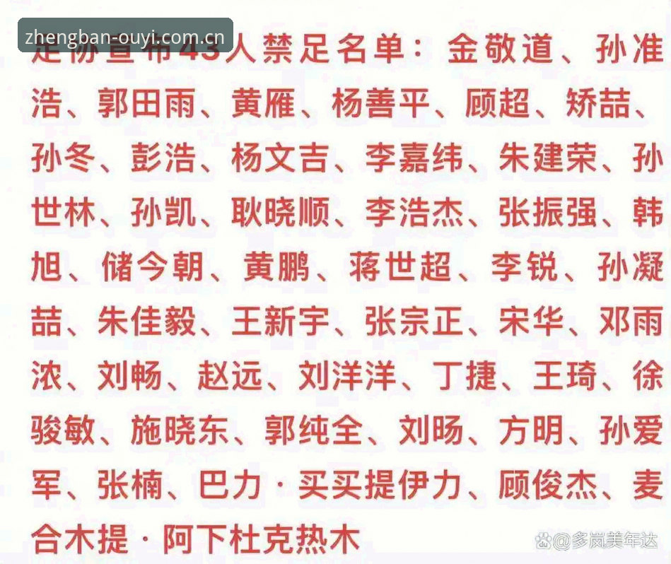 足协第三批禁足名单vs行业自净：65人处罚背后的中国足球反腐风暴与欧亿体育平台赛事数据解读